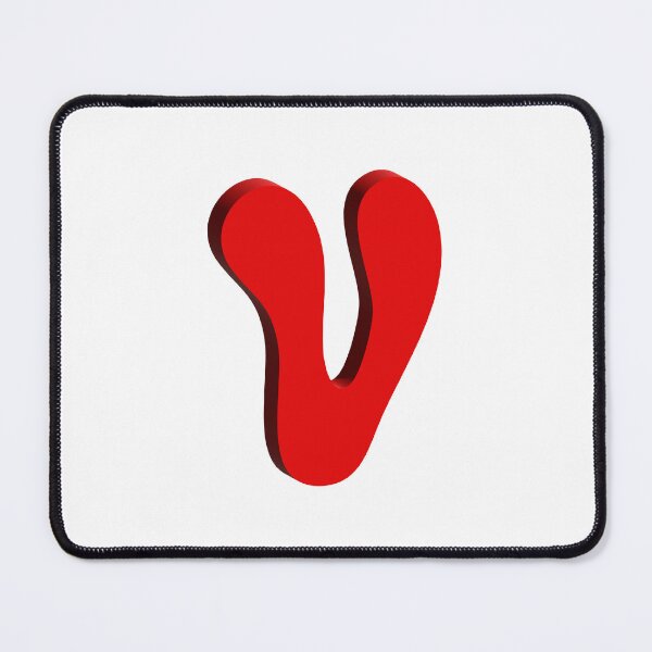 Item preview, Bold Red 3D Letter V – Playful Bubble Font designed and sold by uncoXab.