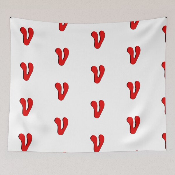 Item preview, Bold Red 3D Letter V – Playful Bubble Font designed and sold by uncoXab.