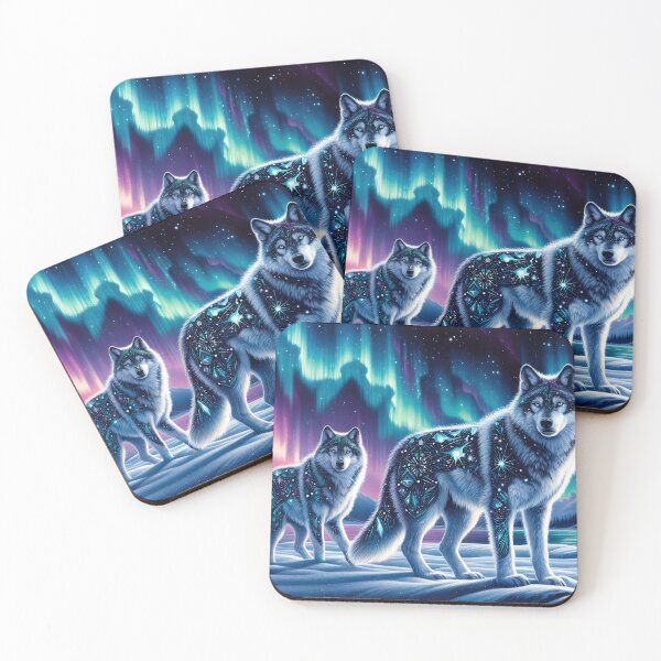 Item preview, Mystic Wolves Under Northern Lights designed and sold by RkskArt.