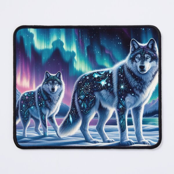 Item preview, Mystic Wolves Under Northern Lights designed and sold by RkskArt.