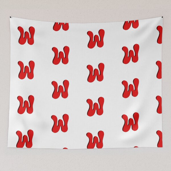 Item preview, Bold Red 3D Letter W – Playful Bubble Font designed and sold by uncoXab.