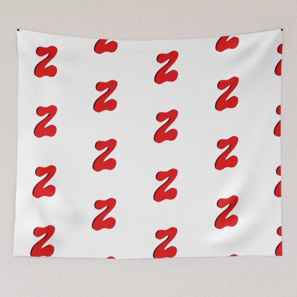 Item preview, Bold Red 3D Letter Z – Playful Bubble Font designed and sold by uncoXab.