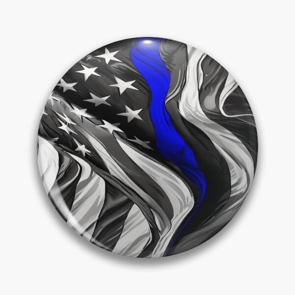 Item preview, Thin Blue Line American Flag – Police Support Grunge Design designed and sold by artistwill.