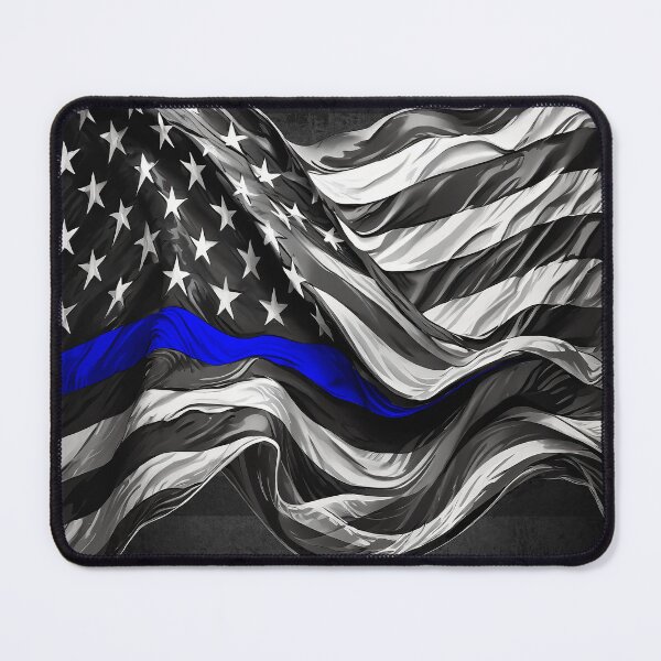 Item preview, Thin Blue Line American Flag – Police Support Grunge Design designed and sold by artistwill.