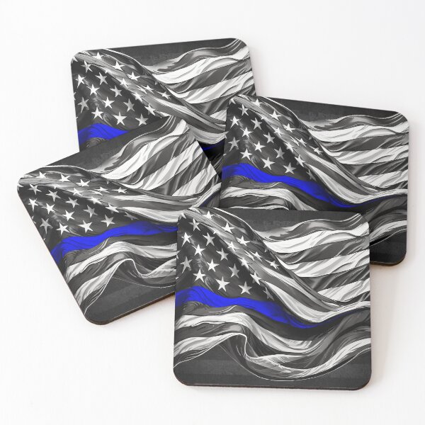 Item preview, Thin Blue Line American Flag – Police Support Grunge Design designed and sold by artistwill.