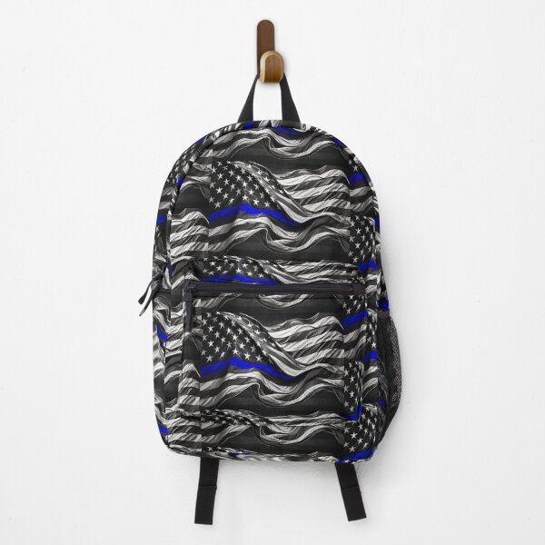 Item preview, Thin Blue Line American Flag – Police Support Grunge Design designed and sold by artistwill.