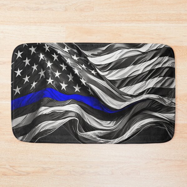 Item preview, Thin Blue Line American Flag – Police Support Grunge Design designed and sold by artistwill.