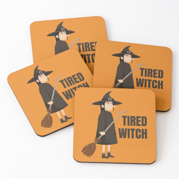 Item preview, Tired Witch Funny Halloween Humor designed and sold by Art-of-Rory.