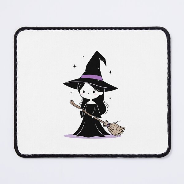 Item preview, Cute Kawaii Witch with Broomstick designed and sold by istoriadesign.