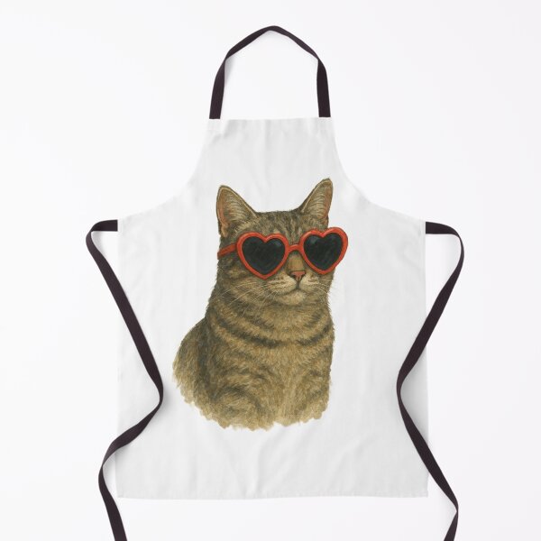 Item preview, Cat with heart sunglasdes designed and sold by Mylittlefanworld.