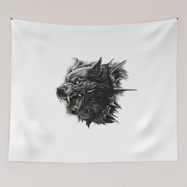 Item preview, Fierce Wolf Head Dark Art designed and sold by Native4Art.