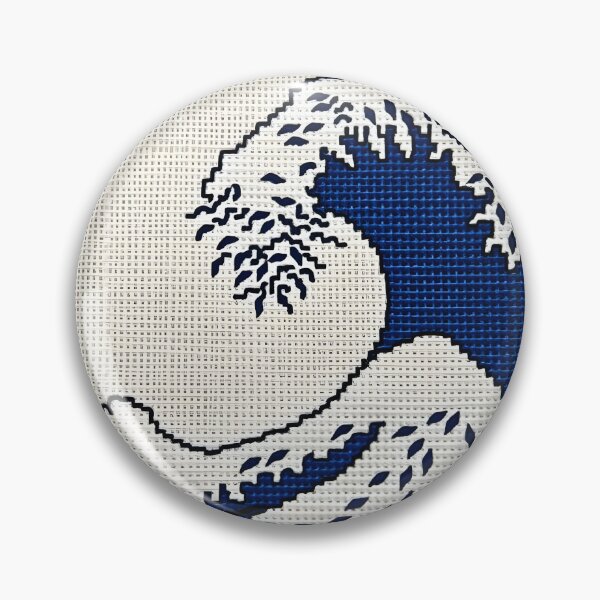Item preview, Cross stitch Hokkaido waves traditional pattern and colors designed and sold by Ponted.