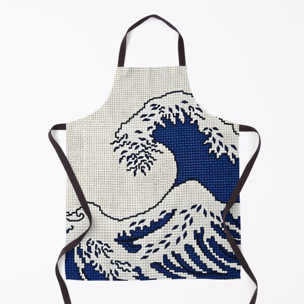 Item preview, Cross stitch Hokkaido waves traditional pattern and colors designed and sold by Ponted.