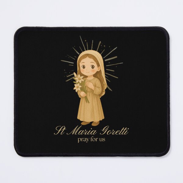 Item preview, St Maria Goretti Cartoon Art – Catholic Decor, Inspirational Saint Illustration designed and sold by MixnMatch.