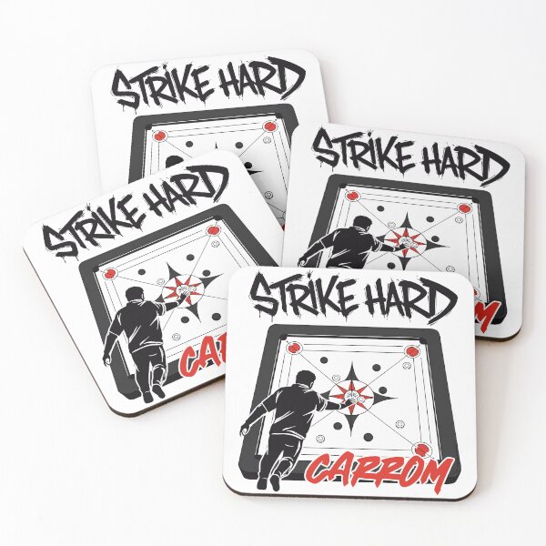 Item preview, Strike Hard – Carrom Power Poster Design (1) designed and sold by InkoraLab.