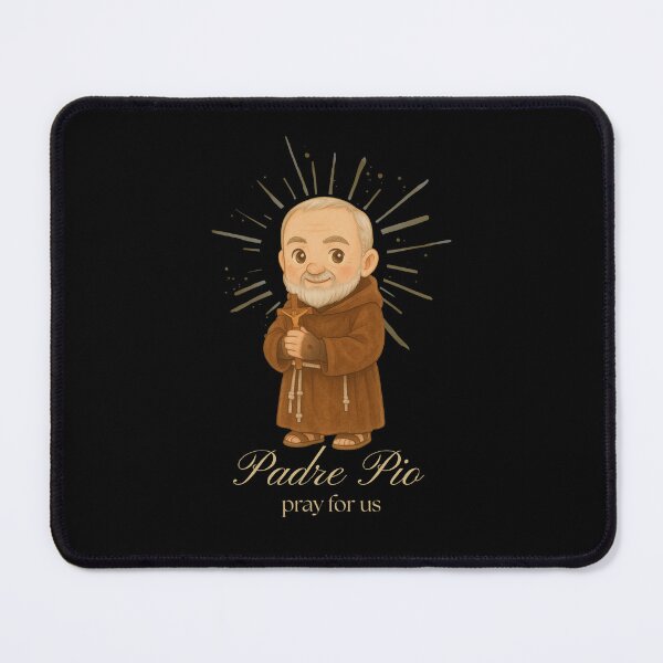 Item preview, Padre Pio Cartoon Art – Catholic Decor, Inspirational Saint Illustration designed and sold by MixnMatch.