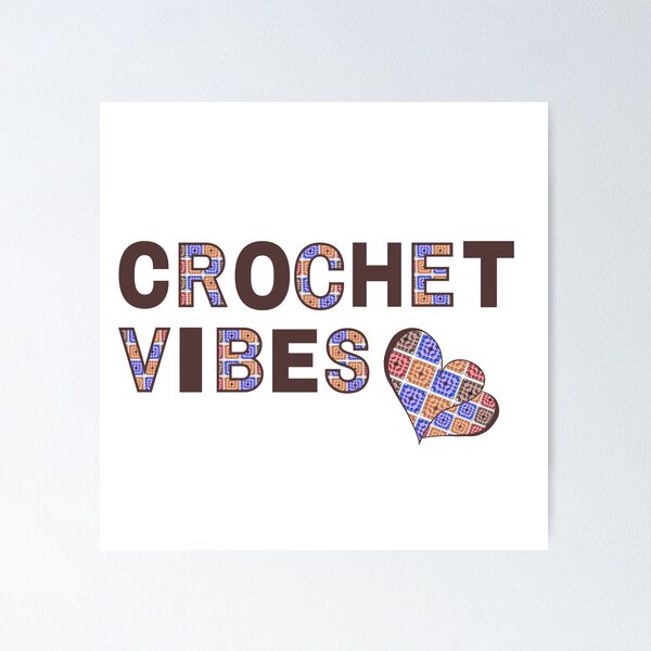 Item preview, Crochet Vibes PNG – Yarn Letter Frame for Stickers, Mugs, Tote Bags & Gifts designed and sold by gloriamelrose.
