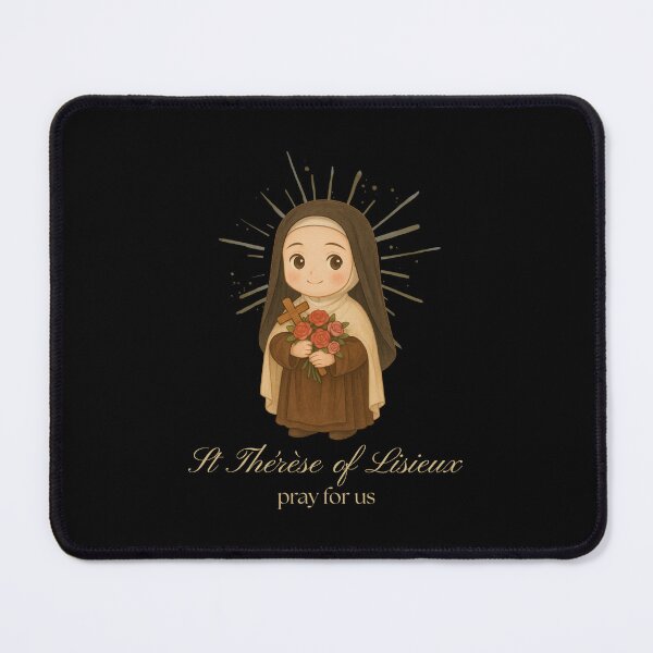 Item preview, St Therese of Lisieux Cartoon Art – Catholic Decor, Inspirational Saint Illustration designed and sold by MixnMatch.