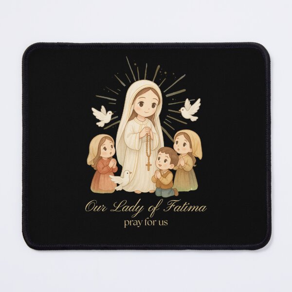 Item preview, Our Lady of Fatima Cartoon Art – Catholic Decor, Inspirational Saint Illustration designed and sold by MixnMatch.