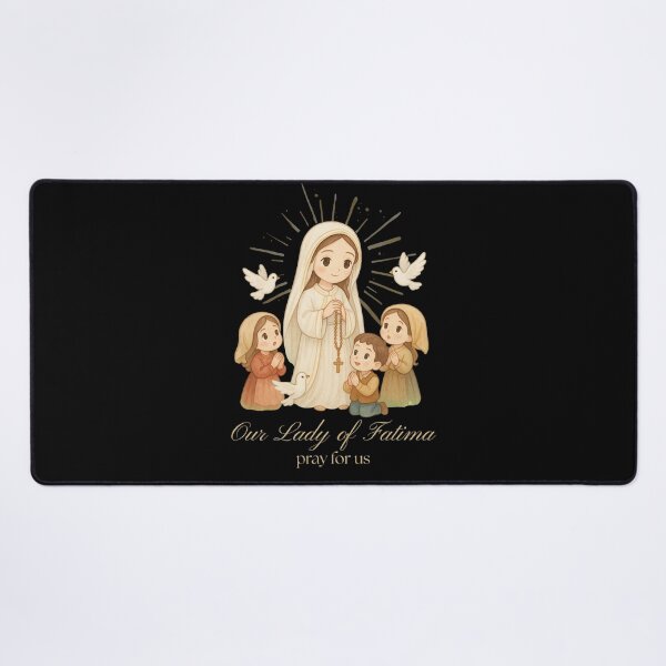 Item preview, Our Lady of Fatima Cartoon Art – Catholic Decor, Inspirational Saint Illustration designed and sold by MixnMatch.