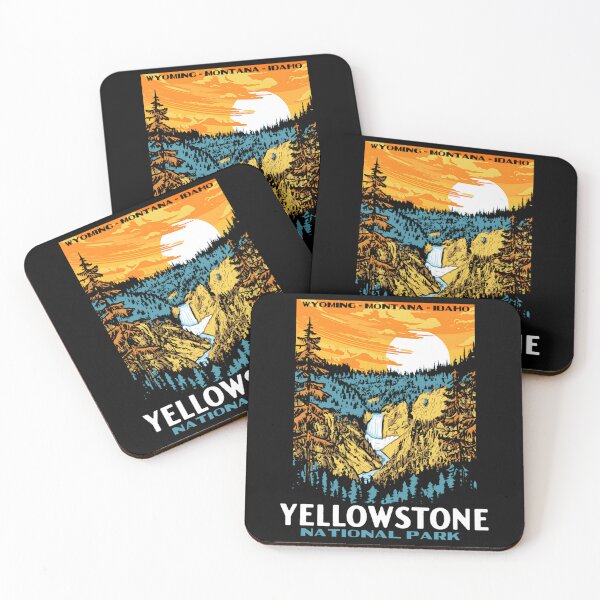 Item preview, Retro Yellowstone National Park WPA Style Lower Falls designed and sold by Vadimwj.