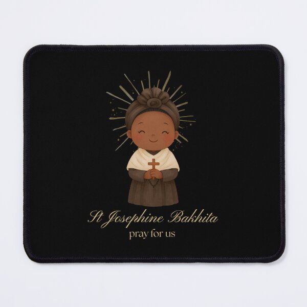 Item preview, St Josephine Bakhita Cartoon Art – Catholic Decor, Inspirational Saint Illustration designed and sold by MixnMatch.