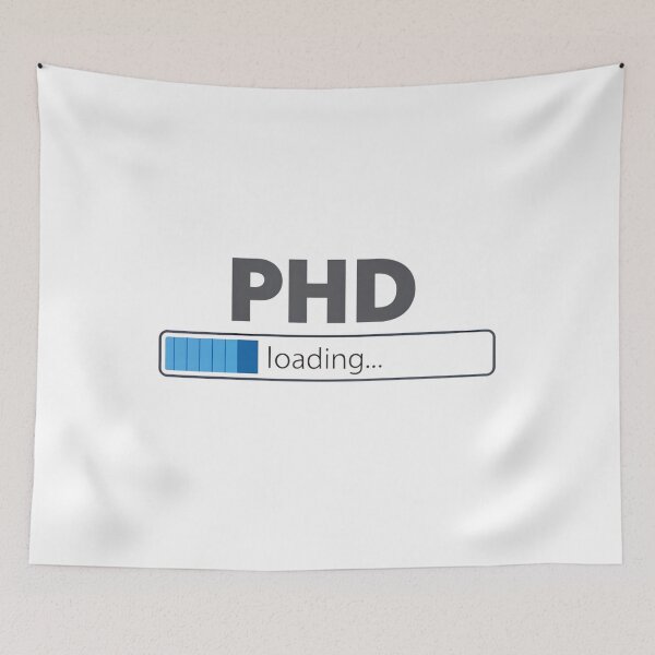 Item preview, PhD Loading Sticker – Minimalist Graduate School Design with Progress Bar designed and sold by VividOrganica.
