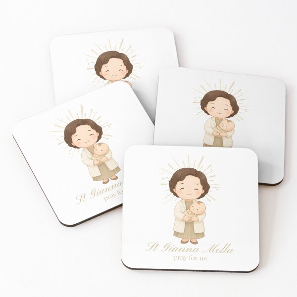 Item preview, St Gianna Molla Cartoon Art – Catholic Decor, Inspirational Saint Illustration designed and sold by MixnMatch.
