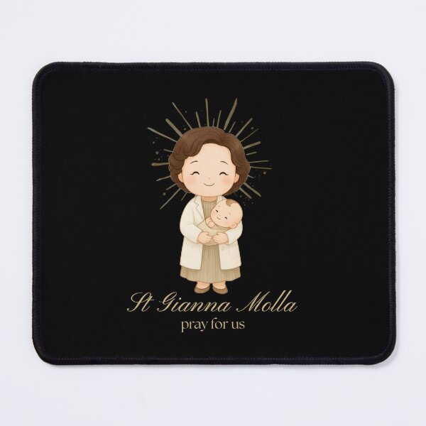 Item preview, St Gianna Molla Cartoon Art – Catholic Decor, Inspirational Saint Illustration designed and sold by MixnMatch.