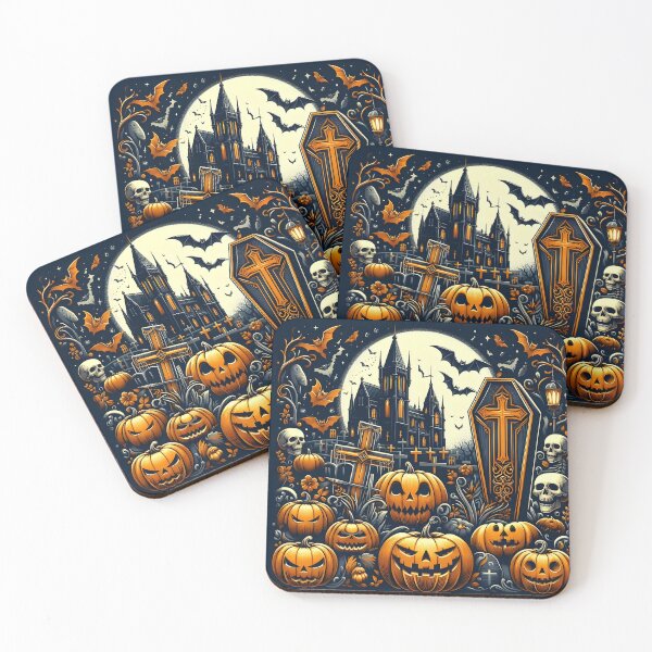 Item preview, Spooky Halloween Haunted Castle Graphics No.2 designed and sold by DreamagineArtDesign.