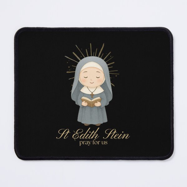 Item preview, St Edith Stein Cartoon Art – Catholic Decor, Inspirational Saint Illustration designed and sold by MixnMatch.