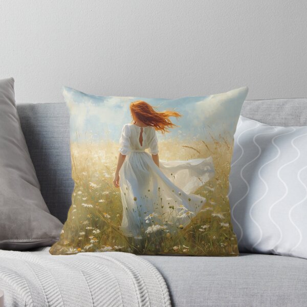 Item preview, Chica esperando en un prado blanco designed and sold by MariaTheExpert.