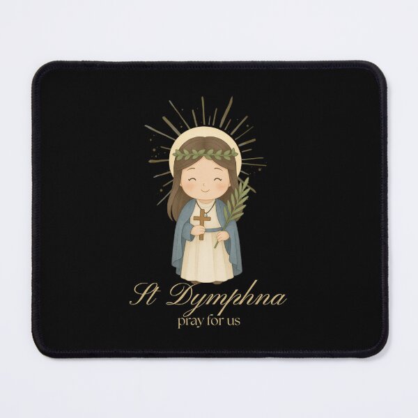 Item preview, St Dymphna Cartoon Art – Catholic Decor, Inspirational Saint Illustration designed and sold by MixnMatch.