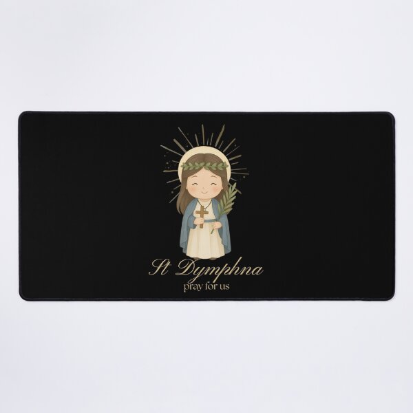 Item preview, St Dymphna Cartoon Art – Catholic Decor, Inspirational Saint Illustration designed and sold by MixnMatch.
