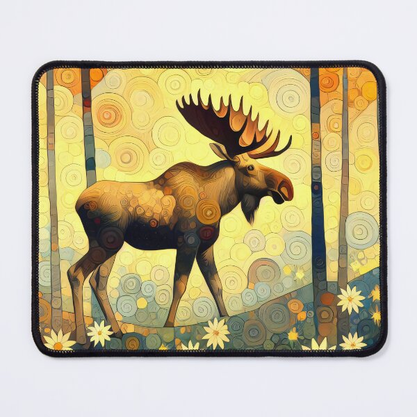 Item preview, Mystical Autumn Moose: A Colorful Forest Scene designed and sold by FOLK ART FUSION by heidiannemorris.