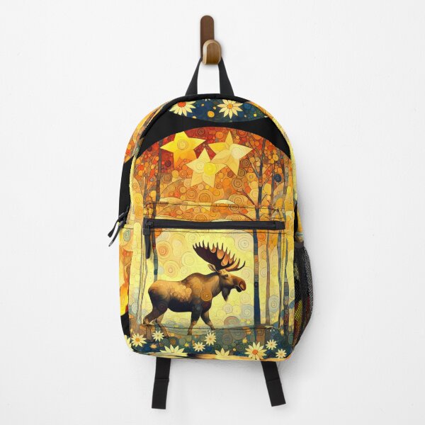 Item preview, Mystical Autumn Moose: A Colorful Forest Scene designed and sold by FOLK ART FUSION by heidiannemorris.