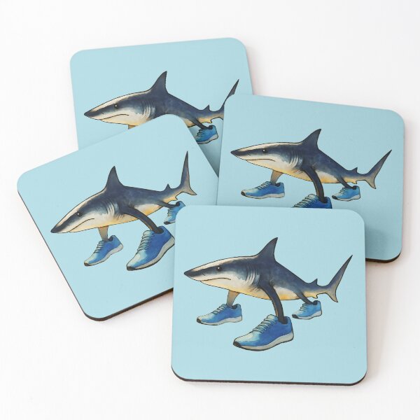 Item preview, Tralalero Tralala Shark in Blue Shoes Watercolor Cutout designed and sold by EmeraldeaArt.