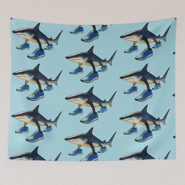 Item preview, Tralalero Tralala Shark in Blue Shoes Watercolor Cutout designed and sold by EmeraldeaArt.