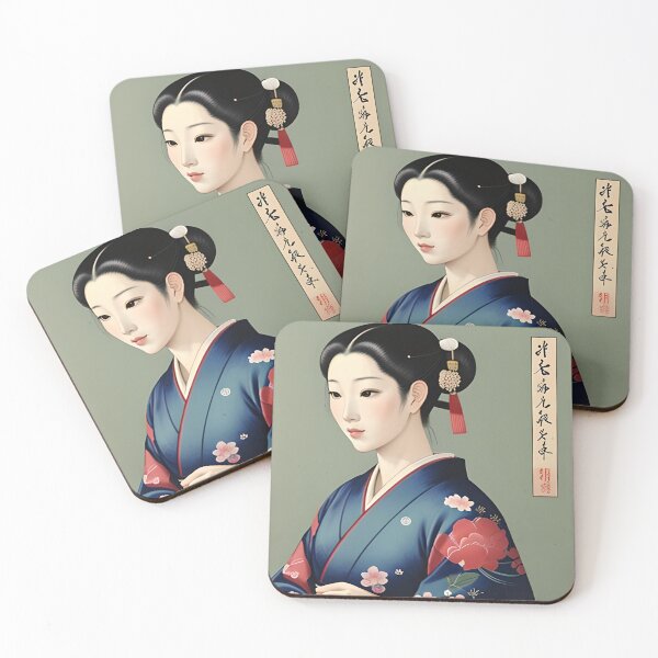 Item preview, Lady on silk kimono portrait designed and sold by Ponted.