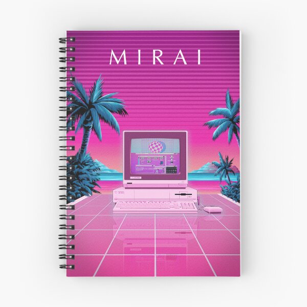 Item preview, MIRAI (Future) Vaporwave Retro Computer - Amiga and Beach Scene designed and sold by Vix in Japan / Rubbish Heap.