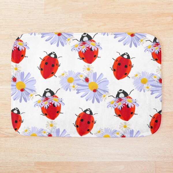 Item preview, Ladybugs and Daisy Floral Pattern designed and sold by Koirojsa-nga.