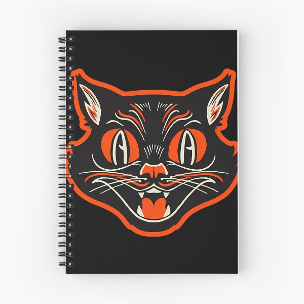 Item preview, Retro Vintage Halloween Angry Black Cat Growling Face designed and sold by ConsueloSuarez.