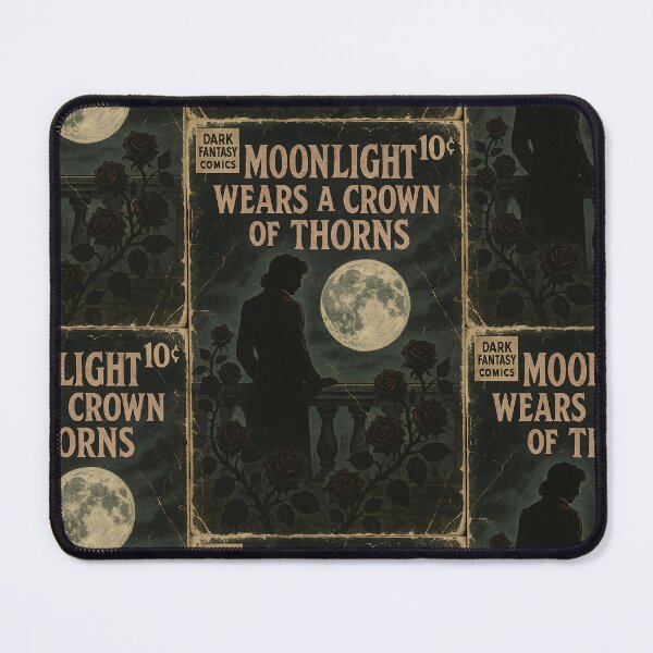 Item preview, Romantic Dark Fantasy Art: Moonlight wears a crown of thorns designed and sold by bapupa.