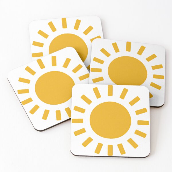 Item preview, Simple Yellow Sun Icon with Radiating Rays designed and sold by ArtfulWeave.