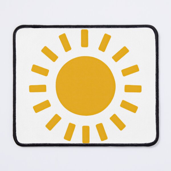 Item preview, Simple Yellow Sun Icon with Radiating Rays designed and sold by ArtfulWeave.
