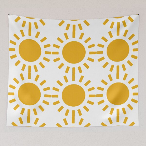 Item preview, Simple Yellow Sun Icon with Radiating Rays designed and sold by ArtfulWeave.