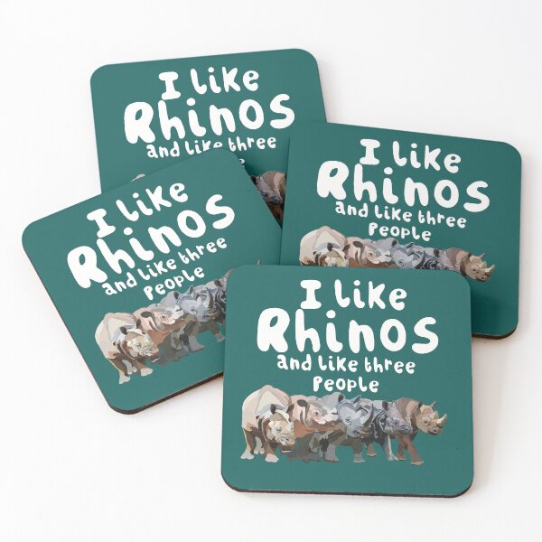 Item preview, R is for Rhino, R is for Rhino ,Rhino – Powerful African and Asian Wildlife Illustration designed and sold by PrettylittlepastelUk.