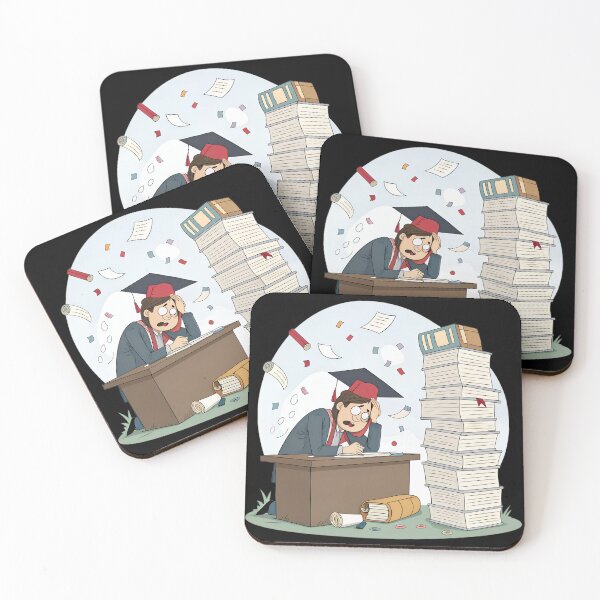 Item preview, Funny PhD Student Overwhelmed by Papers and References – Graduate Life Humor designed and sold by VividOrganica.