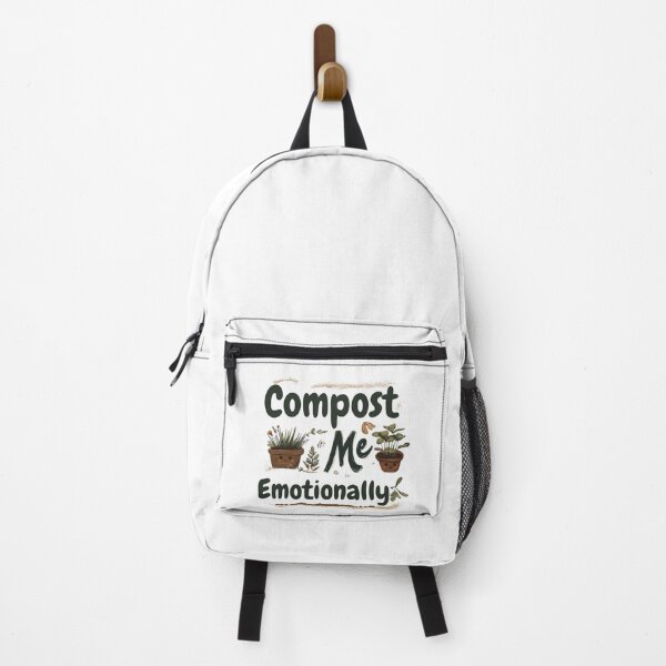 Item preview, Compost Me Emotionally – Funny Eco Quote Plant Design designed and sold by MomentumbyOla.