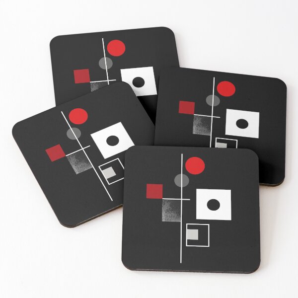 Item preview, Abstract Geometry – Minimalist Bauhaus Artwork in Red, Black & White designed and sold by Pop Art Rebel Prints.